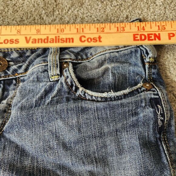 Silver Jeans Aiko Bootcut Womens 27/33 Blue Denim Medium Wash Mid Rise - Picture 8 of 14